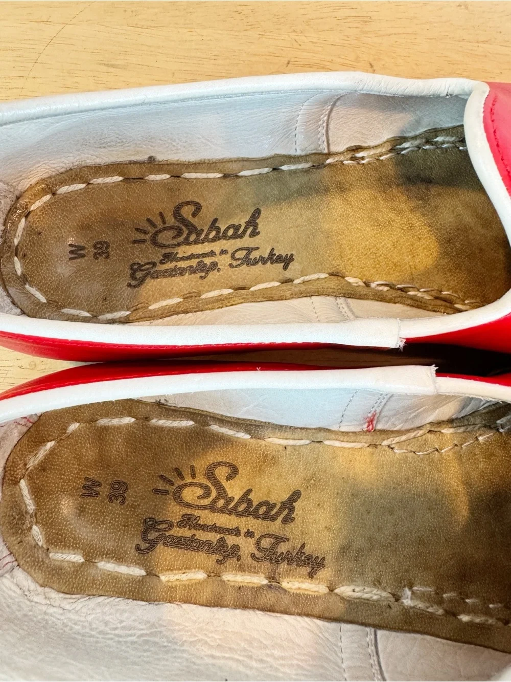 Sabah | Red Leather Pull-On Loafer, EU 39